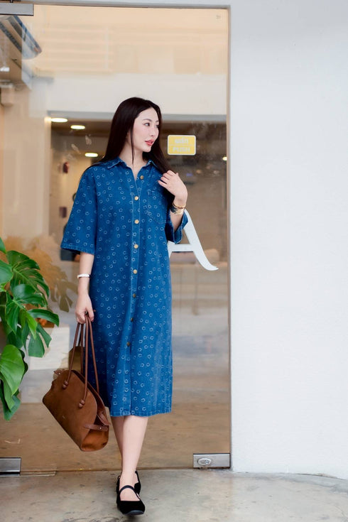 Oversize Denim Shirt Dress